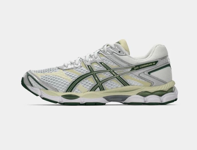 Asics Gel-Cumulus 16 White / Forest Night — sneakers authentiques Paris Île-de-France KingOffShoes