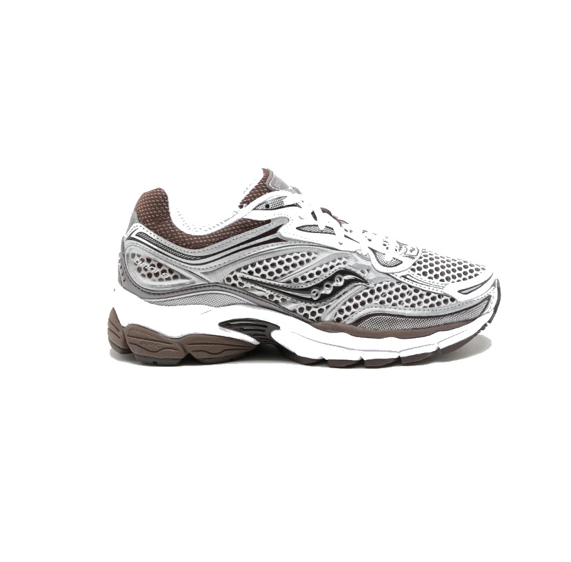 Saucony ProGrid Omni 9 Blanc et marron — sneakers authentiques Paris Île-de-France KingOffShoes